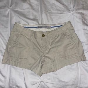 low rise cargo/khaki shorts